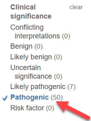 clinical significance filter
