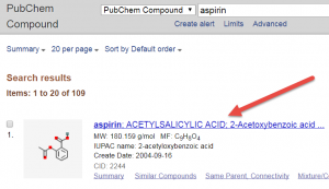 aspirin in PubChem Compound